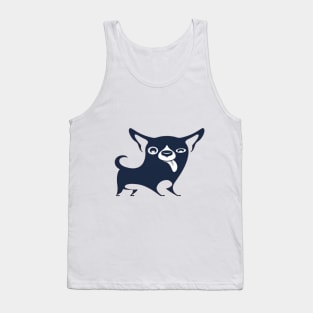 funny chihuahua dog illustration Tank Top